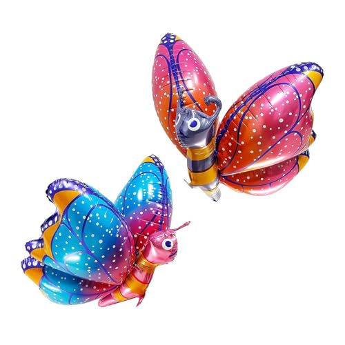 ParPix 2 Stück Schmetterling Folienballon, XXL Blau Lila Schmetterling Luftballon, Luftballon Schmetterling Deko Geburtstag, Geburtstagsdeko Schmetterlinge Ballon, Bunt Schmetterlinge Riesenballon ParPix 2 Stück Schmetterling Folienballon, XXL Blau Lila Schmetterling Luftballon, Luftballon Schmetterling Deko Geburtstag, Geburtstagsdeko Schmetterlinge Ballon, Bunt Schmetterlinge Riesenballon von ParPix