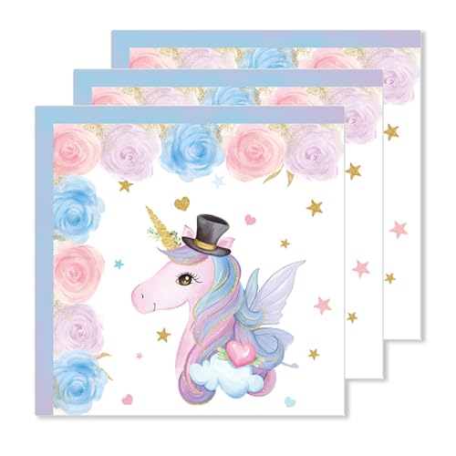 ParPix 20 Stück Lila Einhorn Servietten, Servietten Einhorn Deko, Einhorn Kindergeburtstag Servietten, Einhorn Party Servietten Geburtstag Mädchen Jungen, Einweg Einhorn Tischdeko Papierservietten ParPix 20 Stück Lila Einhorn Servietten, Servietten Einhorn Deko, Einhorn Kindergeburtstag Servietten, Einhorn Party Servietten Geburtstag Mädchen Jungen, Einweg Einhorn Tischdeko Papierservietten von ParPix
