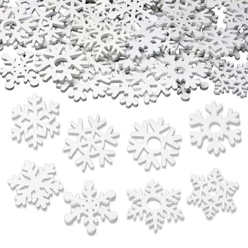 ParPix 50 Stück Holz Schneeflocken Deko Konfetti Groß, Weiß Konfetti Weihnachten Tischdeko, Schneeflocken Streudeko Weihnachten Deko, Winterdeko Confetti für DIY Basteln,Weihnachtsbaum,Silvester Deko ParPix 50 Stück Holz Schneeflocken Deko Konfetti Groß, Weiß Konfetti Weihnachten Tischdeko, Schneeflocken Streudeko Weihnachten Deko, Winterdeko Confetti für DIY Basteln,Weihnachtsbaum,Silvester Deko von ParPix
