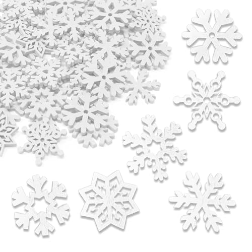 ParPix 50 Stück Holz Schneeflocken Deko Konfetti Weiß, Schneeflocken Streudeko Weihnachten Deko, Konfetti Weihnachten Tischdeko, Streudeko Tannenbaum,Winterdeko Confetti für DIY Basteln,Silvester Deko ParPix 50 Stück Holz Schneeflocken Deko Konfetti Weiß, Schneeflocken Streudeko Weihnachten Deko, Konfetti Weihnachten Tischdeko, Streudeko Tannenbaum,Winterdeko Confetti für DIY Basteln,Silvester Deko von ParPix