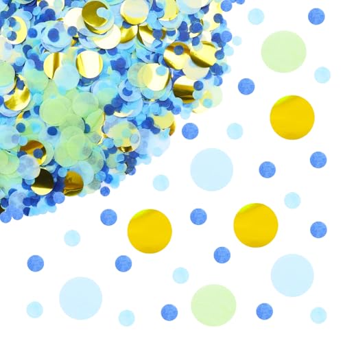 ParPix 50g Runde Bunt Streudeko, 2,5cm Konfetti Glitzer mit 4 Verschiedenen Farben, Confetti Geburtstag Hochzeit Tischdeko, Konfetti für Valentinstag, Ballondekoration von ParPix