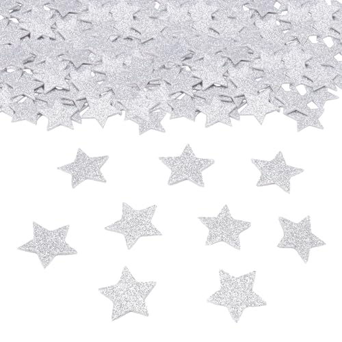 ParPix 60 Stück Silber Stern Konfetti, Groß 3cm Glitzer Streudeko Weihnachten, Moosgummi Glitter, Tischdeko, Silber Sticker für Geburtstag, Hochzeit ParPix 60 Stück Silber Stern Konfetti, Groß 3cm Glitzer Streudeko Weihnachten, Moosgummi Glitter, Tischdeko, Silber Sticker für Geburtstag, Hochzeit von ParPix