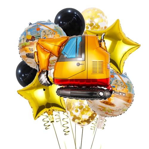ParPix 9 Stück Luftballon Bagger Geburtstag Deko, Bagger Luftballon, Folienballon Bagger Deko Kindergeburtstag, Baustelle Kindergeburtstag Ballon, Luftballons Deko Baustelle Geburtstag, Bagger Ballon ParPix 9 Stück Luftballon Bagger Geburtstag Deko, Bagger Luftballon, Folienballon Bagger Deko Kindergeburtstag, Baustelle Kindergeburtstag Ballon, Luftballons Deko Baustelle Geburtstag, Bagger Ballon von ParPix