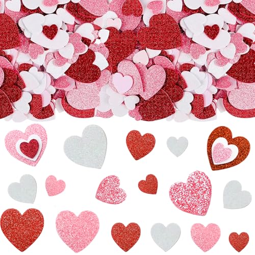 ParPix Glitzer Herz Sticker Moosgummi Selbstklebend,200 Stk Schaumstoff Herz Konfetti Groß,Hochzeit Streudeko Herzen Rot, Herzchen Tischdeko für Geburtstag,Goldene Hochzeit, Valentinstag,Hochzeitsdeko ParPix Glitzer Herz Sticker Moosgummi Selbstklebend,200 Stk Schaumstoff Herz Konfetti Groß,Hochzeit Streudeko Herzen Rot, Herzchen Tischdeko für Geburtstag,Goldene Hochzeit, Valentinstag,Hochzeitsdeko von ParPix