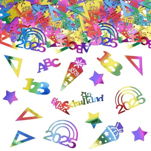 ParPix 100 Stk Glitzer Einschulung Deko Konfetti Groß 2-6cm, Schultüte Deko Einschulung Junge Mädchen, Schulkind 2025 Mädchen Jungen Streudeko,Abc 123 Zuckertüten Schuleinführung Schulanfang Tischdeko ParPix 100 Stk Glitzer Einschulung Deko Konfetti Groß 2-6cm, Schultüte Deko Einschulung Junge Mädchen, Schulkind 2025 Mädchen Jungen Streudeko,Abc 123 Zuckertüten Schuleinführung Schulanfang Tischdeko von ParPix