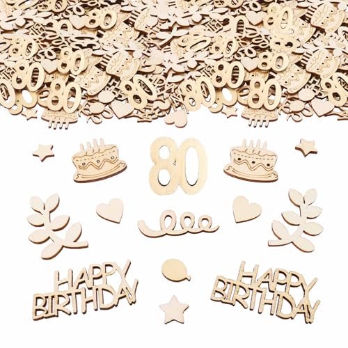 ParPix Holz Konfetti 80 Geburtstag Deko Groß, 100 Stück 80. Geburtstag Streudeko Frau Mann, Confetti Deko 80 Geburtstag, Tischdeko 80 Geburtstag Frauen, Deko zum 80 Geburtstag, 80er Deko Geburtstag ParPix Holz Konfetti 80 Geburtstag Deko Groß, 100 Stück 80. Geburtstag Streudeko Frau Mann, Confetti Deko 80 Geburtstag, Tischdeko 80 Geburtstag Frauen, Deko zum 80 Geburtstag, 80er Deko Geburtstag von ParPix