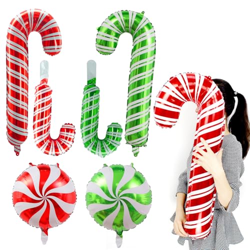ParPix Luftballons Weihnachten Zuckerstangen Deko XXL, 6 Stk Candy Cane Folienballon Weihnachten Deko,Weihnachtsballons Weihnachtsparty Deko, Weihnachtsfeier Deko Weihnachten Folienballons,Xmas Ballon ParPix Luftballons Weihnachten Zuckerstangen Deko XXL, 6 Stk Candy Cane Folienballon Weihnachten Deko,Weihnachtsballons Weihnachtsparty Deko, Weihnachtsfeier Deko Weihnachten Folienballons,Xmas Ballon von ParPix