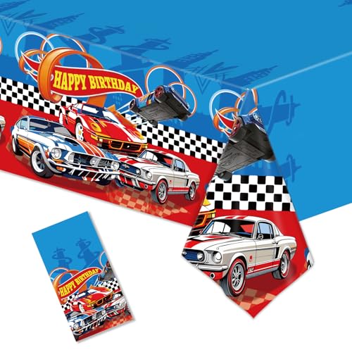 ParPix Rennwagen Geburtstagsdeko Tischdecke, 137x274cm Racing Car Geburtstag Party Tischdecken, Hot Whels Geburtstag Deko Tischdecke Plastik, Rennauto Party Wasserdichter Tischläufer, Auto Party Deko ParPix Rennwagen Geburtstagsdeko Tischdecke, 137x274cm Racing Car Geburtstag Party Tischdecken, Hot Whels Geburtstag Deko Tischdecke Plastik, Rennauto Party Wasserdichter Tischläufer, Auto Party Deko von ParPix