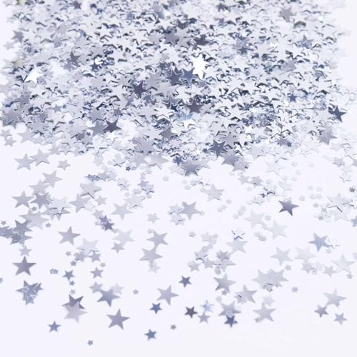 ParPix Sterne Konfetti Geburtstag Deko, Glitzer Sterne Streudeko Geburtstag, Silber Stern Weihnachten Tischdeko, Konfetti Glitzer Sterne Pailletten, Confetti Streudeko für Weihnachten, Hochzeit Deko ParPix Sterne Konfetti Geburtstag Deko, Glitzer Sterne Streudeko Geburtstag, Silber Stern Weihnachten Tischdeko, Konfetti Glitzer Sterne Pailletten, Confetti Streudeko für Weihnachten, Hochzeit Deko von ParPix
