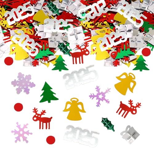 ParPix Weihnachten Streudeko, Konfetti Silvester 2025, Glitzer Tischdeko, Bunt Confetti, Neujahrsdeko, Schneeflocken ParPix Weihnachten Streudeko, Konfetti Silvester 2025, Glitzer Tischdeko, Bunt Confetti, Neujahrsdeko, Schneeflocken von ParPix