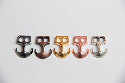 Paracordforyou 1-2-5-10-50 Stück-Anker Verschluß, 19x14 mm, Zierverschluss, 6 Farben (5X, Rosé Gold) von Paracordforyou