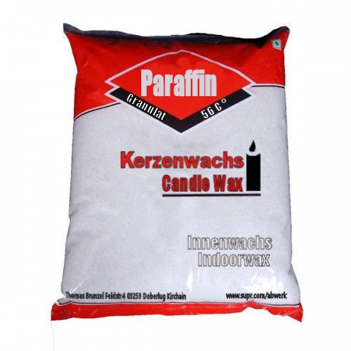 1 kg reines Paraffin 100% Kerzenwachs geruchlos Weiß Schmelzpunkt ca 55 C° als Granulat von Paraffin