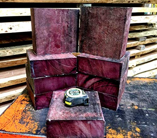 Parahita Store - 1 Stück 15,2 x 15,2 x 5,1 cm schöne exotische Lila-Herz-Schüsselrohlinge aus Holz – hochwertiges Holz – Holzbearbeitung – unlackiertes Holz von Parahita Store