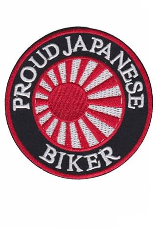Patch Emblem, bestickt, zum Aufbügeln, Bike Mix Patch, japanischer Proud Biker, 76 x 76 mm von Paraserbatoio.it