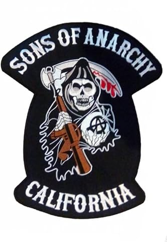 Patch Emblem, bestickt, zum Aufbügeln – BIGPATCH – sons of anarchy sons of anarchey 28 cm groß von Paraserbatoio.it
