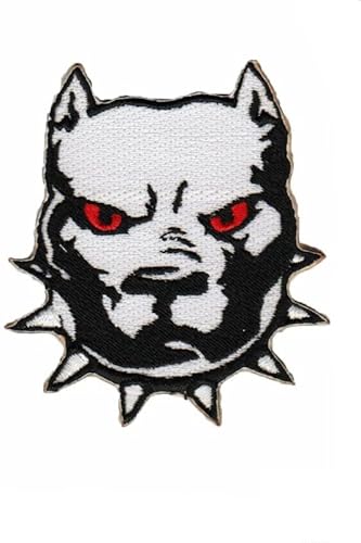 Patch Emblem Stickerei zum Aufbügeln - Patch OLDSCHOOL - Pitbull Fighting Dog 63 x 70 mm von Paraserbatoio.it
