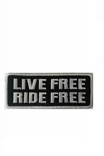 Patch Emblem bestickt, zum Aufbügeln, Bike Mix Patch, Live-Free Ride Free 97 x 37 mm von Paraserbatoio.it