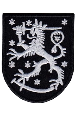Patch Emblem bestickt, zum Aufbügeln – Flagge – Finland Suomi Flag 52 x 63 mm von Paraserbatoio.it
