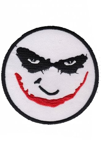 Patch Emblem bestickt, zum Aufbügeln - Patch Smile - Smiley Smiley Joker 80 x 80 mm von Paraserbatoio.it