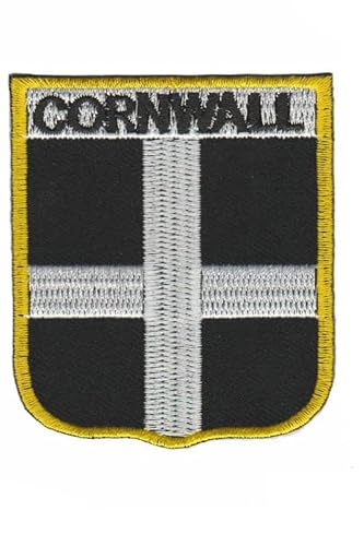 Patch Emblem bestickt zum Aufbügeln - Flagge - England England Coat of Arms Cornwall 62 x 72 mm von Paraserbatoio.it