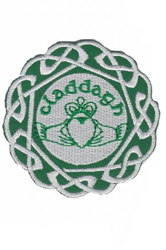 Patch Emblem bestickt zum Aufbügeln - Flagge - Ireland Claddagh Iland 72 x 72 mm von Paraserbatoio.it