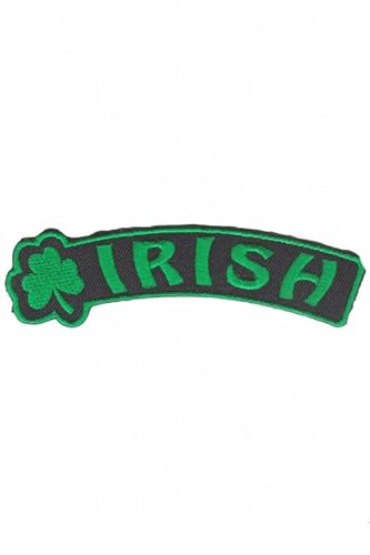 Patch Emblem bestickt zum Aufbügeln - Flagge - Ireland Irish Grün Schwarz 110 x 31 mm von Paraserbatoio.it