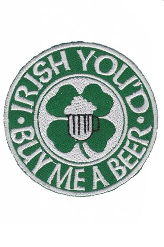 Patch Emblem bestickt zum Aufbügeln - Flagge - Ireland irish youd buy me a beer 73 x 73 mm von Paraserbatoio.it