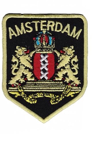 Patch Emblem bestickt zum Aufbügeln - Flagge - Netherland amsterdam Coat of arms 61 x 73 mm von Paraserbatoio.it