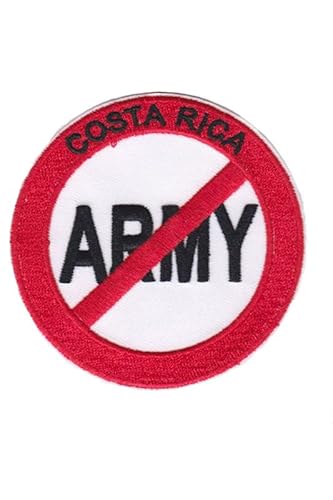 Patch Emblem bestickt zum Aufbügeln - Flagge - No Army Costa rica 77 x 77 mm von Paraserbatoio.it