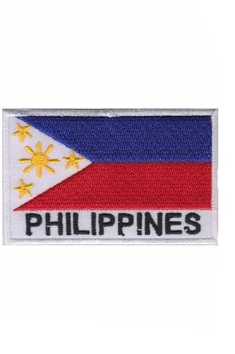 Patch Emblem bestickt zum Aufbügeln - Flagge - Philippines Philippines Flag 74 x 46 mm von Paraserbatoio.it