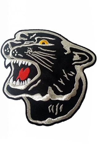 Patch Emblem bestickter Top, zum Aufbügeln - BIGPATCH - Panther schwarz Panther groß 16 cm von Paraserbatoio.it