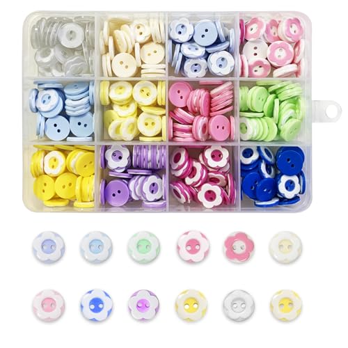360 Stück Harz Rund Knöpfe zum Basteln Knöpfe 12.5mm Bunte Knöpfe 12 Farben Knöpfe Kinder mit Aufbewahrungsbox Groß Knöpfe für DIY Basteln Nähen Scrapbooking und Dekorieren 360 Stück Harz Rund Knöpfe zum Basteln Knöpfe 12.5mm Bunte Knöpfe 12 Farben Knöpfe Kinder mit Aufbewahrungsbox Groß Knöpfe für DIY Basteln Nähen Scrapbooking und Dekorieren von Parastar