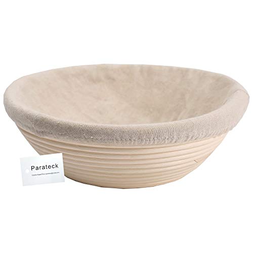 Gärkörbchen Brotform Rund 25 x 8.5cm Peddigrohr Korb Gärkorb für 1,0 Kg Brot Teig Ausgelegt inkl. Leineneinsätze Gärkörbchen Brotform Rund 25 x 8.5cm Peddigrohr Korb Gärkorb für 1,0 Kg Brot Teig Ausgelegt inkl. Leineneinsätze von Parateck