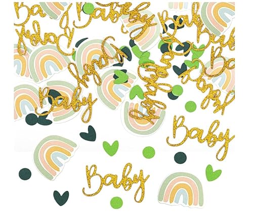 Baby Shower Konfetti Baby und Boho Regenbogen Tisch Streudeko für Geschlecht Enthüllung Jungen Hippie Mädchen Geburtstag Tischkonfetti Party Dekorationen Grün Baby Shower Konfetti Baby und Boho Regenbogen Tisch Streudeko für Geschlecht Enthüllung Jungen Hippie Mädchen Geburtstag Tischkonfetti Party Dekorationen Grün von Parency EU