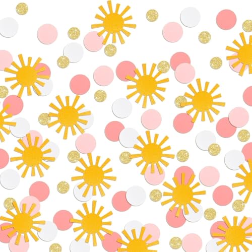 Baby Shower Konfetti Sonnenschein Tisch Streudeko für Sonne Jungen oder Mädchen Geburtstag Tisch Konfetti Party Dekorationen Rosa von Parency EU