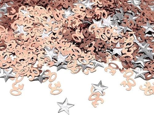 Happy 30th Birthday Konfetti 30g 30th Anniversary Glitzer Folie Tisch Streudeko Pailletten für 30 Jahre Geburtstag Tischkonfetti Party Dekoration Roségold Silber Happy 30th Birthday Konfetti 30g 30th Anniversary Glitzer Folie Tisch Streudeko Pailletten für 30 Jahre Geburtstag Tischkonfetti Party Dekoration Roségold Silber von Parency EU