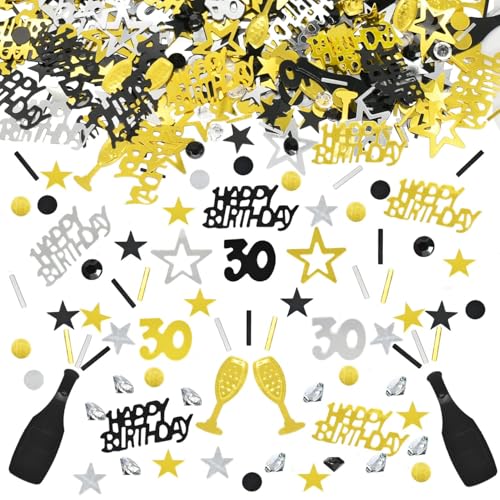 Happy 30th Birthday Konfetti 30g 30th Anniversary Pailletten für 30 Jahre Geburtstag Tischkonfetti Party Dekorationen Schwarz Gold Happy 30th Birthday Konfetti 30g 30th Anniversary Pailletten für 30 Jahre Geburtstag Tischkonfetti Party Dekorationen Schwarz Gold von Parency EU