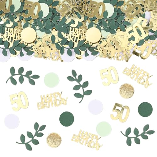 Happy 50th Birthday Konfetti 30g 50 Jahre Jubiläum Glitzer Folie Tischdeko Pailletten für 50 Jahre Geburtstag Tischkonfetti Party Deko Grün Gold Happy 50th Birthday Konfetti 30g 50 Jahre Jubiläum Glitzer Folie Tischdeko Pailletten für 50 Jahre Geburtstag Tischkonfetti Party Deko Grün Gold von Parency EU