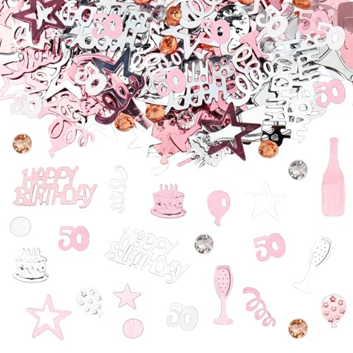 Happy 50th Birthday Konfetti 30g 50 Jahre Jubiläum Glitzer Folie Tischdeko Pailletten für 50 Jahre Geburtstag Tischkonfetti Party Deko Roségold Happy 50th Birthday Konfetti 30g 50 Jahre Jubiläum Glitzer Folie Tischdeko Pailletten für 50 Jahre Geburtstag Tischkonfetti Party Deko Roségold von Parency EU