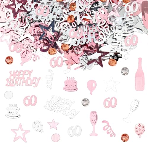 Happy 60th Birthday Konfetti 30g 60 Jahre Jubiläum Glitzerfolie Tischdeko Pailletten für 60 Jahre Geburtstag Tischkonfetti Party Deko Roségold Happy 60th Birthday Konfetti 30g 60 Jahre Jubiläum Glitzerfolie Tischdeko Pailletten für 60 Jahre Geburtstag Tischkonfetti Party Deko Roségold von Parency EU