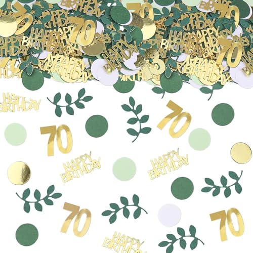 Happy 70th Birthday Konfetti 30g 70 Jahre Jubiläum Glitzerfolie Tischdeko Pailletten für 70 Jahre Geburtstag Tischkonfetti Party Deko Grün Gold Happy 70th Birthday Konfetti 30g 70 Jahre Jubiläum Glitzerfolie Tischdeko Pailletten für 70 Jahre Geburtstag Tischkonfetti Party Deko Grün Gold von Parency EU