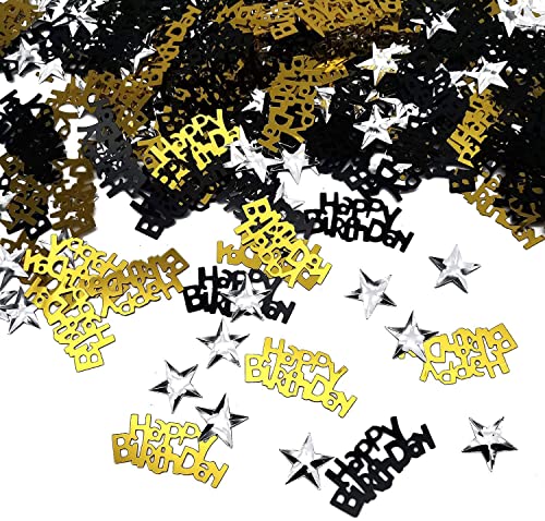 Happy Birthday Konfetti Little Star Kinder Geburtstag Tisch Streudeko für Babyparty Tisch Konfetti Party Dekorationen Schwarz Gold Happy Birthday Konfetti Little Star Kinder Geburtstag Tisch Streudeko für Babyparty Tisch Konfetti Party Dekorationen Schwarz Gold von Parency EU