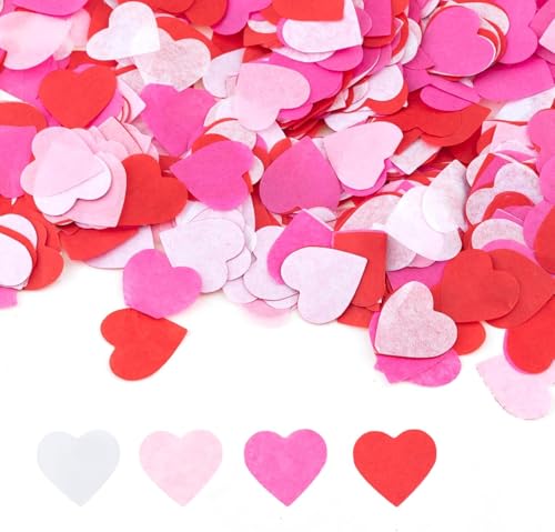 Herzförmiges Papierkonfetti, Hochzeitstag, Valentinstag, Tischstreuung, Dekoration für Liebe, Hochzeit, biologisch abbaubar, Geburtstag, Tischkonfetti, Dekoration, Partydekoration, Zubehör, 4 Farben Herzförmiges Papierkonfetti, Hochzeitstag, Valentinstag, Tischstreuung, Dekoration für Liebe, Hochzeit, biologisch abbaubar, Geburtstag, Tischkonfetti, Dekoration, Partydekoration, Zubehör, 4 Farben von Parency EU