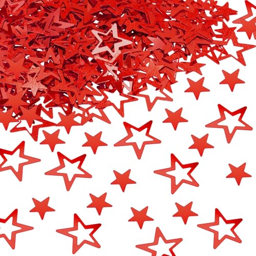 Little Star Konfetti Glitzer Little Stars Pailletten Geburtstag Tisch Streudeko für Geburtstag Hochzeit Baby Shower Tisch Konfetti Party Dekorationen Rot von Parency EU
