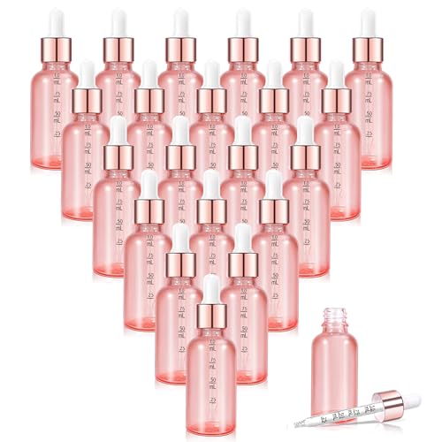 20 Stück 100ml Rosafarbene Pipettenflaschen – Leere Dosierflaschen mit Skala Glaspipette, Trichter & Etiketten – Tropfflaschen für Parfümöle, Kosmetik, DIY-Mischungen, Aromatherapie von Parfumlism