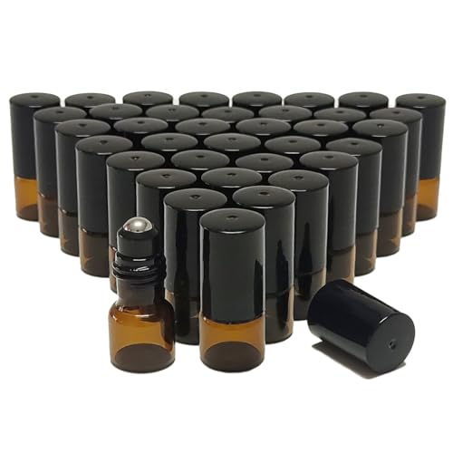 Parfumlism Roll on Glas 2ml, 50 Stück Rollon Glasflaschen für Ätherisches Öl, Kleine Roller Flasche Leer für Öle Aromatherap Gemische Parfüm Duftöl Lippenöl Parfumlism Roll on Glas 2ml, 50 Stück Rollon Glasflaschen für Ätherisches Öl, Kleine Roller Flasche Leer für Öle Aromatherap Gemische Parfüm Duftöl Lippenöl von Parfumlism