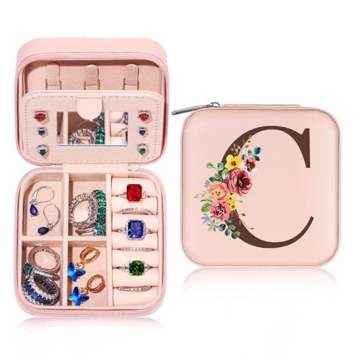 Parima Initiale Schmuckschatulle Damen mit C und Blume Reise Schmuckkästchen Kleine Personalisierte Schmuckkästchen für Damen Mädchen Geschenk für Geburtstage Valentinstag Muttertag Hochzeit Parima Initiale Schmuckschatulle Damen mit C und Blume Reise Schmuckkästchen Kleine Personalisierte Schmuckkästchen für Damen Mädchen Geschenk für Geburtstage Valentinstag Muttertag Hochzeit von Parima