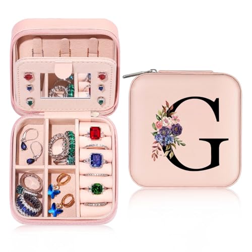 Parima Kleine Schmuckschatulle für Mädchen, Reise-Schmuckschatulle mit Initialen für Mädchen | Kleine Schmuck-Organizer-Box | Reise-Schmuckkästchen, Schmuckkästchen-Organizer | Reise-Schmuckkästchen Parima Kleine Schmuckschatulle für Mädchen, Reise-Schmuckschatulle mit Initialen für Mädchen | Kleine Schmuck-Organizer-Box | Reise-Schmuckkästchen, Schmuckkästchen-Organizer | Reise-Schmuckkästchen von Parima