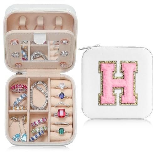 Parima Reise Schmuckkästchen Mädchen Damen, Schmuck Organizer Box | Schmuckkästchen Damen | Personalisiert Schmuckschatulle Mädchen Damen | Halskette Ohrringe Ring Box | Reise Schmuck Organizer von Parima