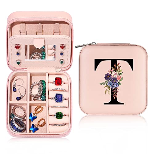 Parima Schmuckkästchen Teenager Mädchen, Rosa Reise Schmuckkästchen Personalisierte Schmuckkasten Schmuckkasten Geburtstagsgeschenke für Mädchen Geschenke Personalisiert Buchstaben T Schmuckschatulle Parima Schmuckkästchen Teenager Mädchen, Rosa Reise Schmuckkästchen Personalisierte Schmuckkasten Schmuckkasten Geburtstagsgeschenke für Mädchen Geschenke Personalisiert Buchstaben T Schmuckschatulle von Parima